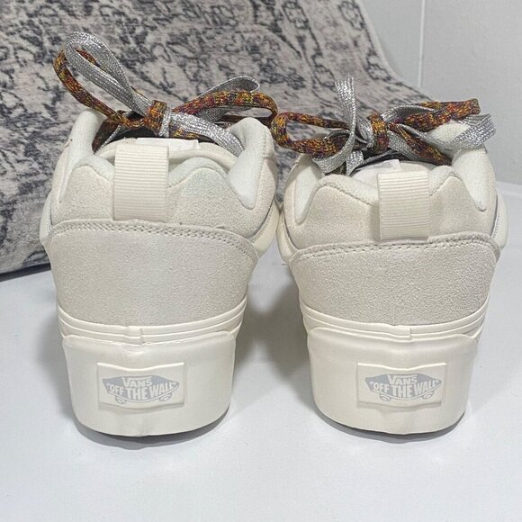 NEW Vans Knu Stack Suede 'White Multi-Color Laces' Size 8 - Picture 5 of 7